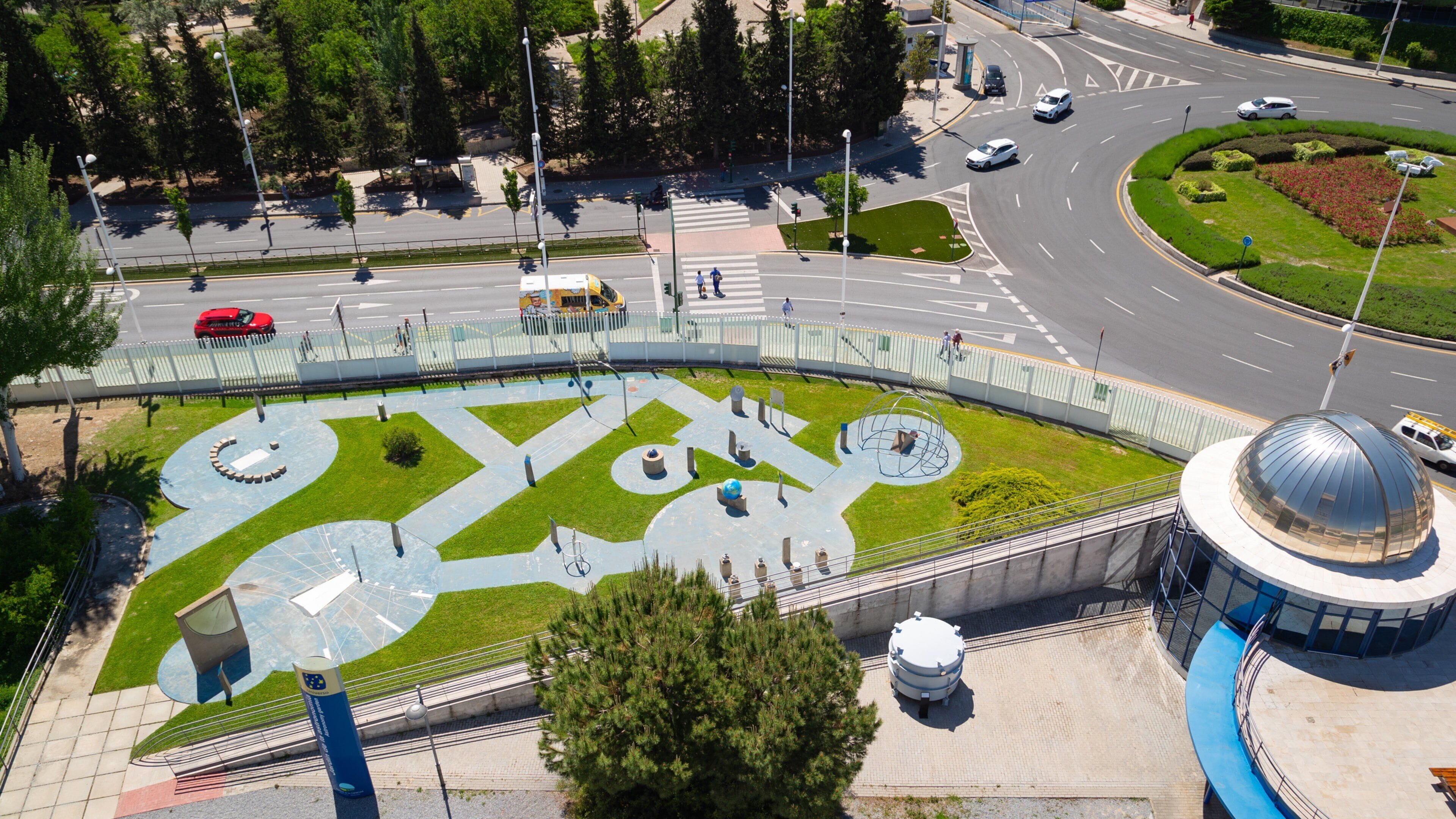 Science Park showing a city and a park