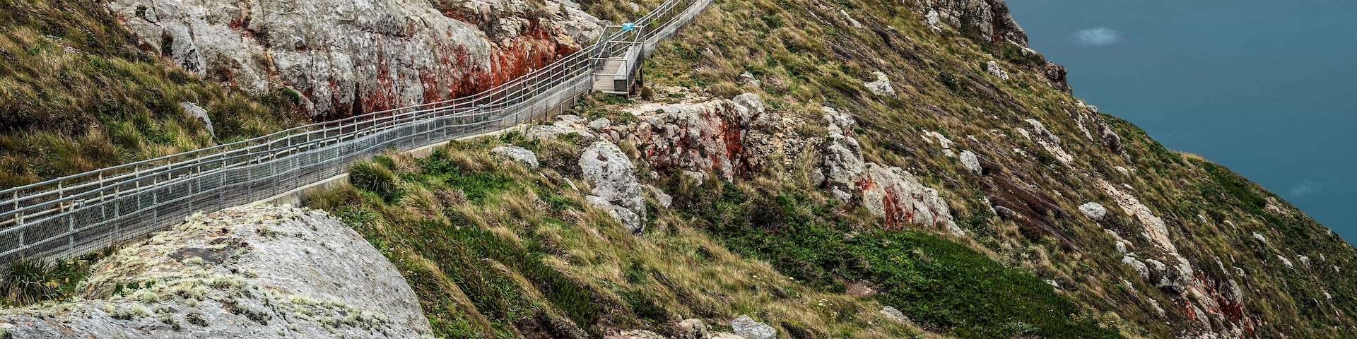 A steep staircase to the Point Reyes Lighthouse at the Point Reyes National Seashore, California. Long exposure., Shutterstock ID 515424736, purchase_order: SP-1269 HA 2018 Batch 1, Order: , client: ,
