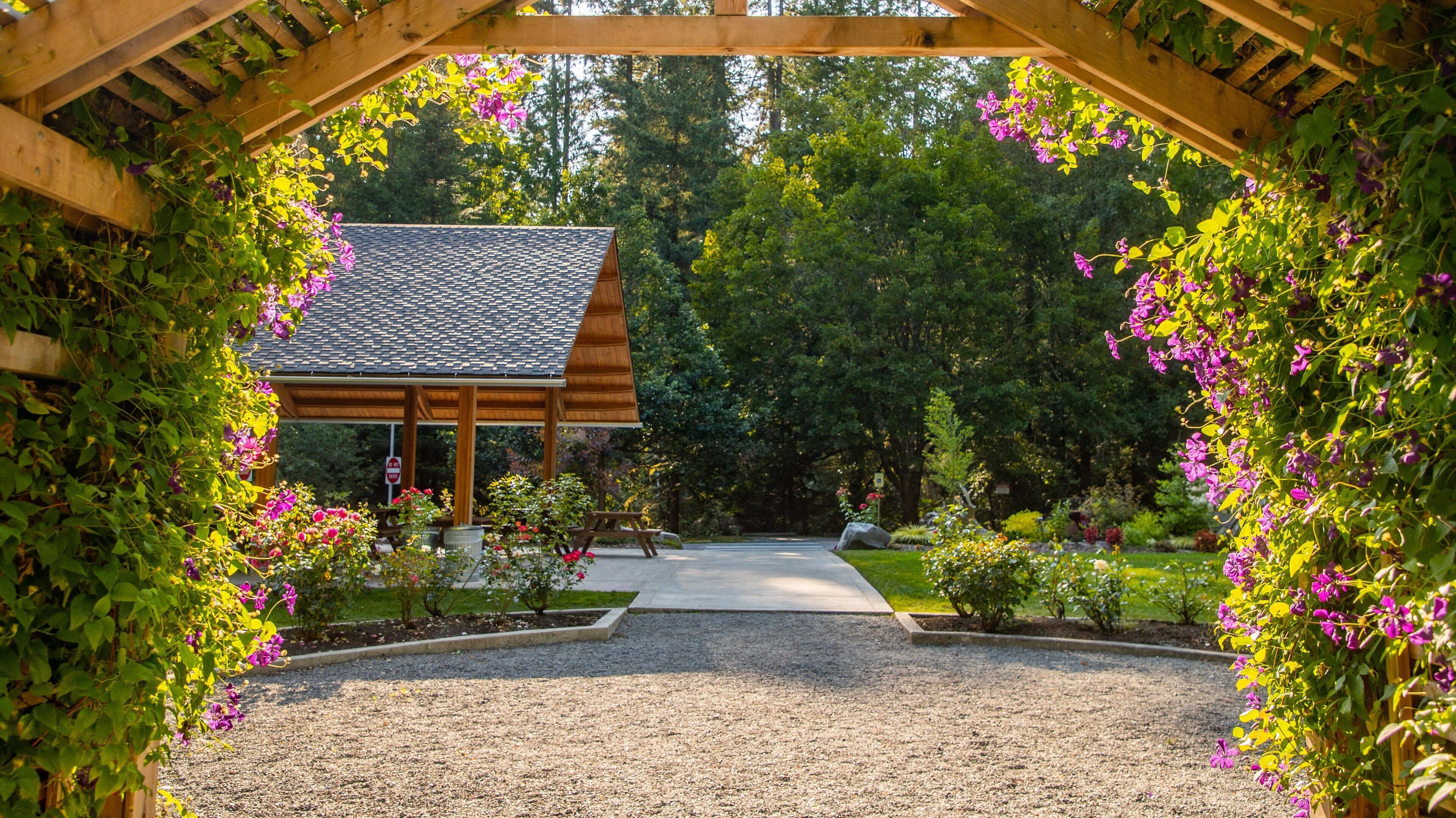 Priest Point Park showing a park and wildflowers