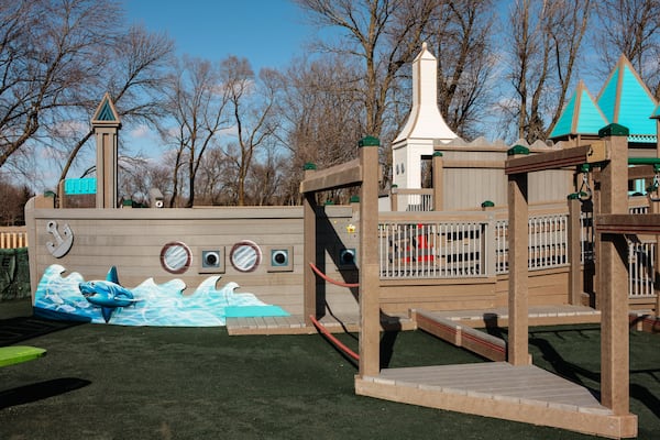 A portion of the nautical theme "Possibility Playground" a universally accessible playground for all children in Port Washington, Wisconsin