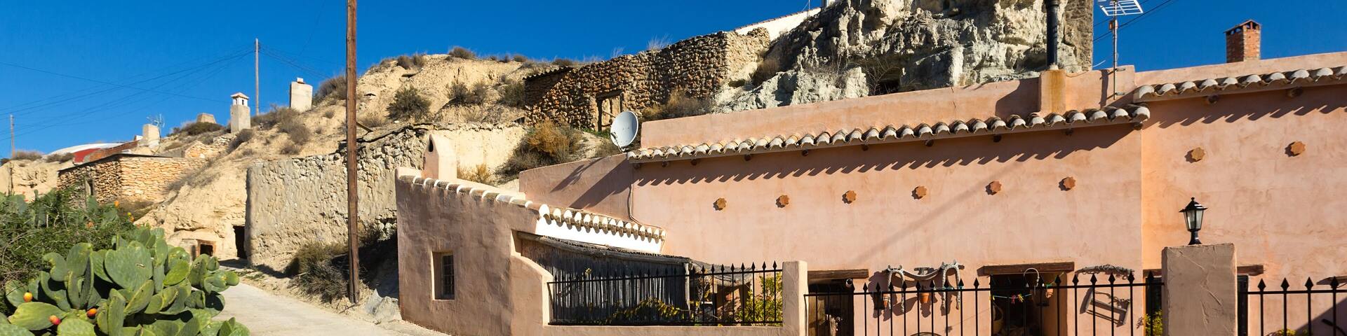 Dwelling houses built into rock. Cortes de Baza, Andalusia, Spa