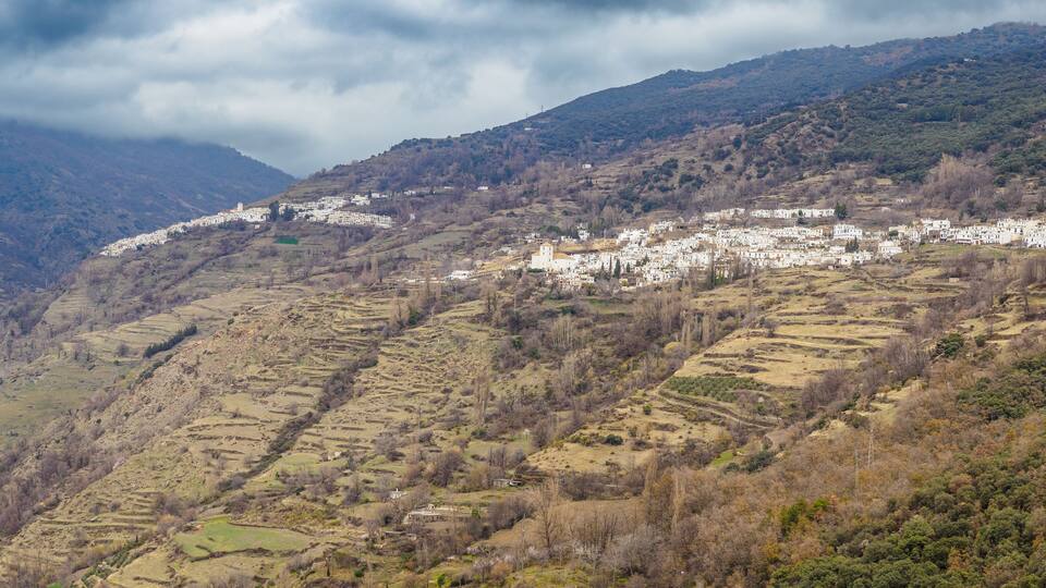 Bubion and Capileira from Pampaneira village in Alpajurra of Granada province, Spain