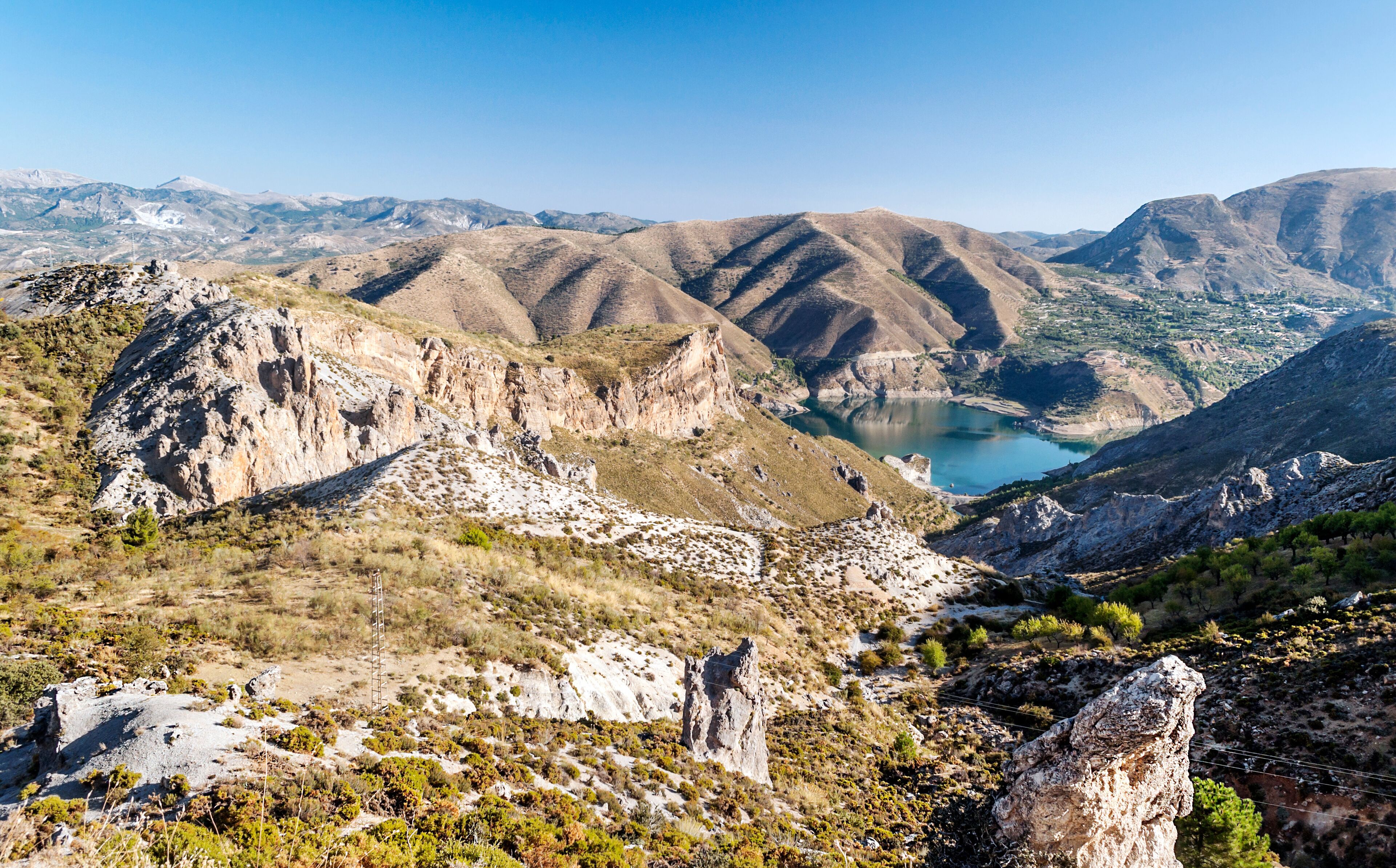 Lake in the Sierra Nevada mountains in Granada