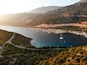 Aerial Drone View of Kas is small fishing, diving, yachting and tourist town in district of Antalya Province, Turkey.