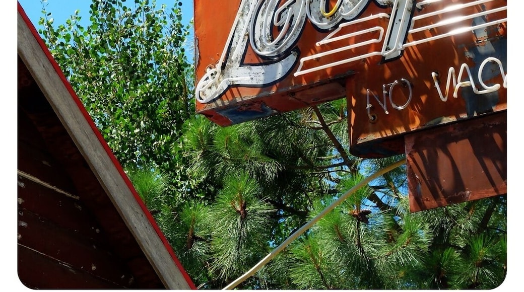 Here's an example of some of the neat 50s-style ephemera you'll encounter as you travel West up the river from Naches.