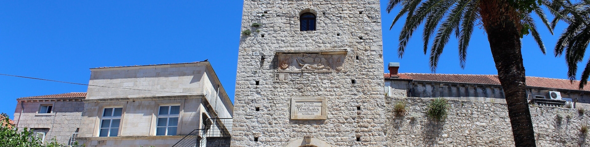 Korčula Town Gate in Korčula, Croatia. One of the most beautiful buildings I saw last summer. Korčula has a really lovely Old Town and this is one of the premier sights. Including behind this view!