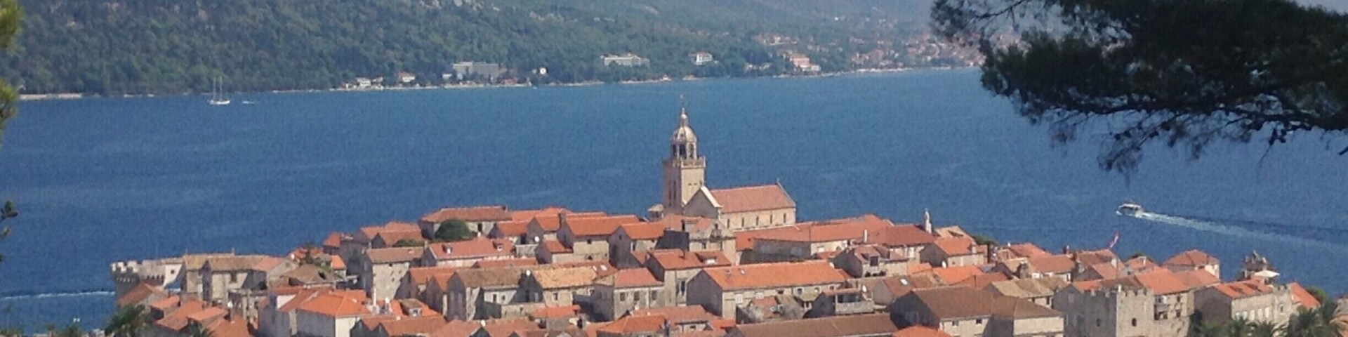 The old walled town of Korčula - very beautiful. It's similar to Dubrovnik, but with considerably fewer tourists. You can travel here by ferry from Split, Dubrovnik, and Orebić.
Photo location is where the photo was taken from, which is probably the best vantage point.
#TroveOnTuesday #architecture