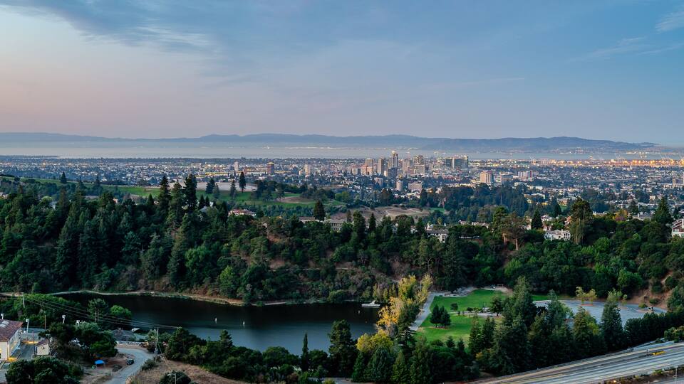 Sunrise over the San Francisco Bay Area