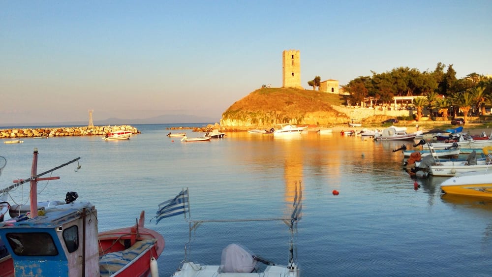 Sunsetting over the harbour.