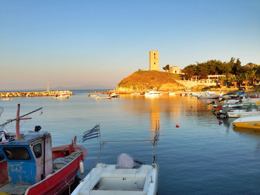Sunsetting over the harbour.