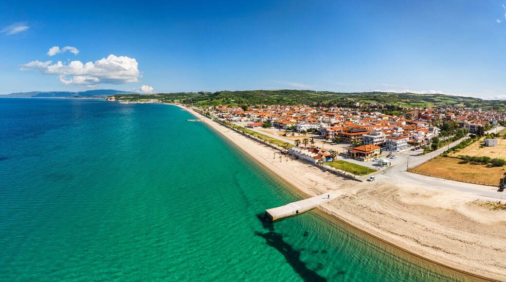 The Ierissos beach in Chalkidiki, Greece