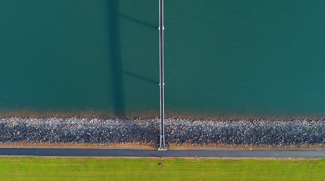 Taken over Chatuge Lake dam. There is a wonderful trail that is about 2-3 miles long, all paved, along the lakeshore.