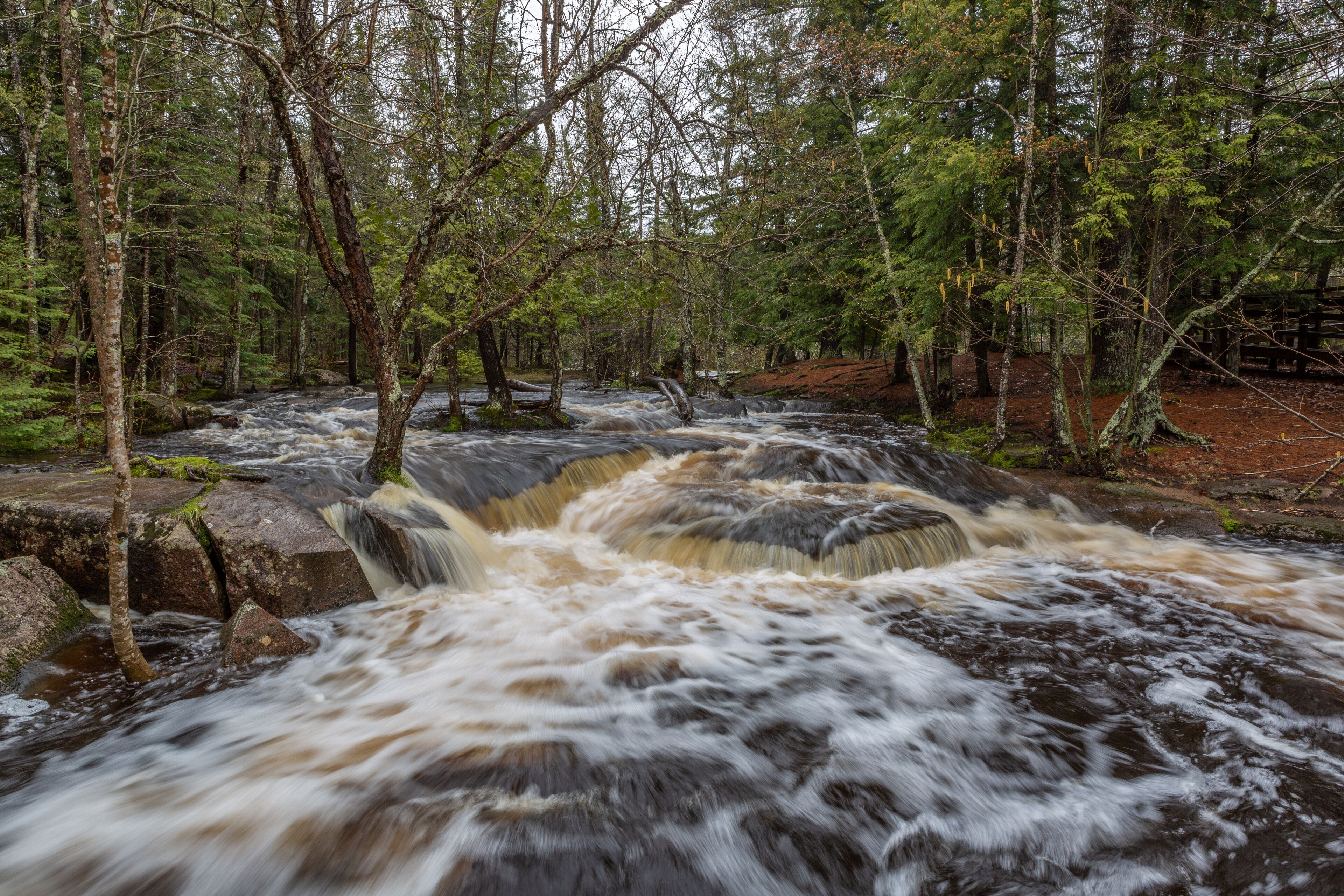 Wisconsin waterfalls in Marinette County