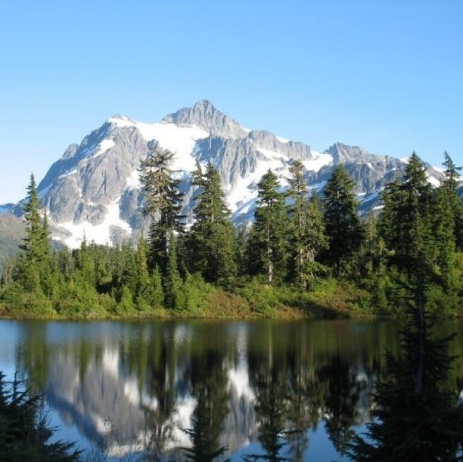 Picture lake and Mt. Shuksan