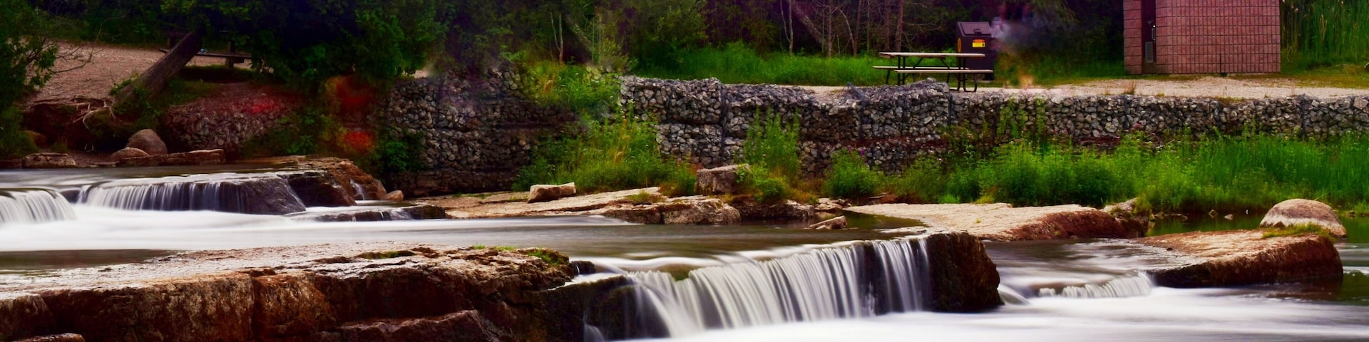 Another view of the famous Sauble Falls.