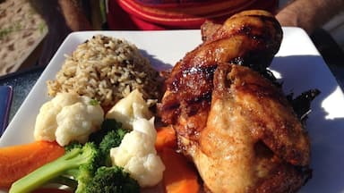 Unbelievable 1/2 Maple Chicken dinner we ate tonight. Will definitely be coming back here to eat. Located right on the beach over looking Sauble. Super clean restaurant with friendly service. #restaurant