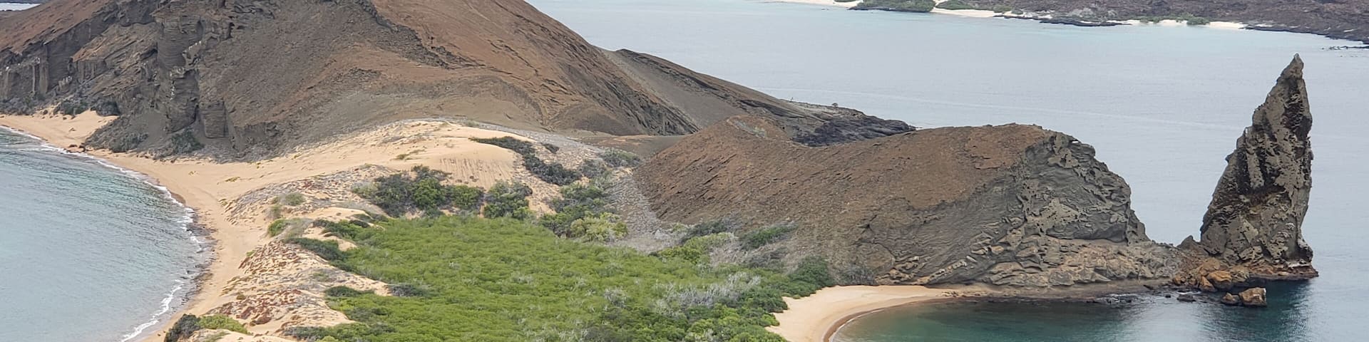 View from the top! Pinnacle rock at the bottom right.