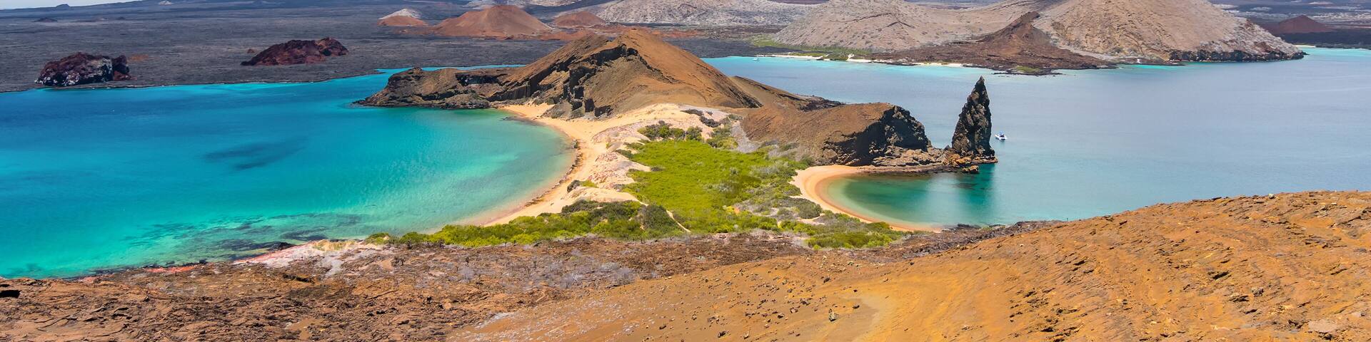 Amazing view in Bartolome Island in the Galapagos Islands, Ecuador