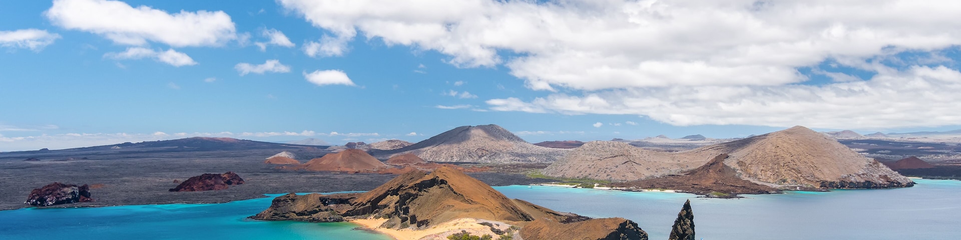 Amazing view in Bartolome Island in the Galapagos Islands, Ecuador