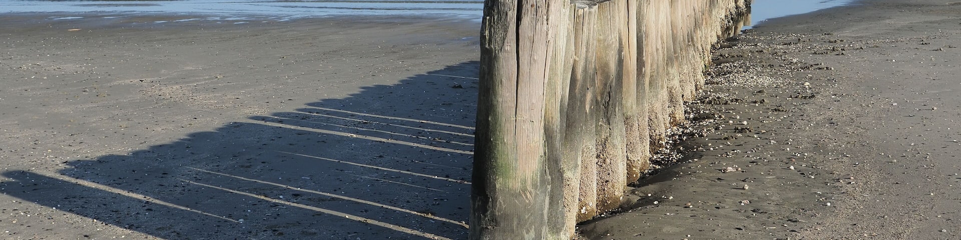 Northern Italy, Adriatic Sea. Lido di Volano, province of Ferrara. The beach in winter.