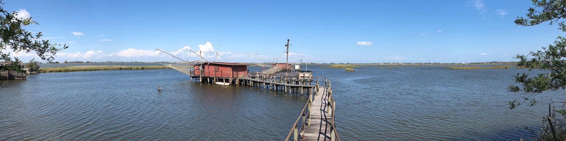 Fishing lodge at Porto Garibaldi, Emilia-Romagna coast, Italy