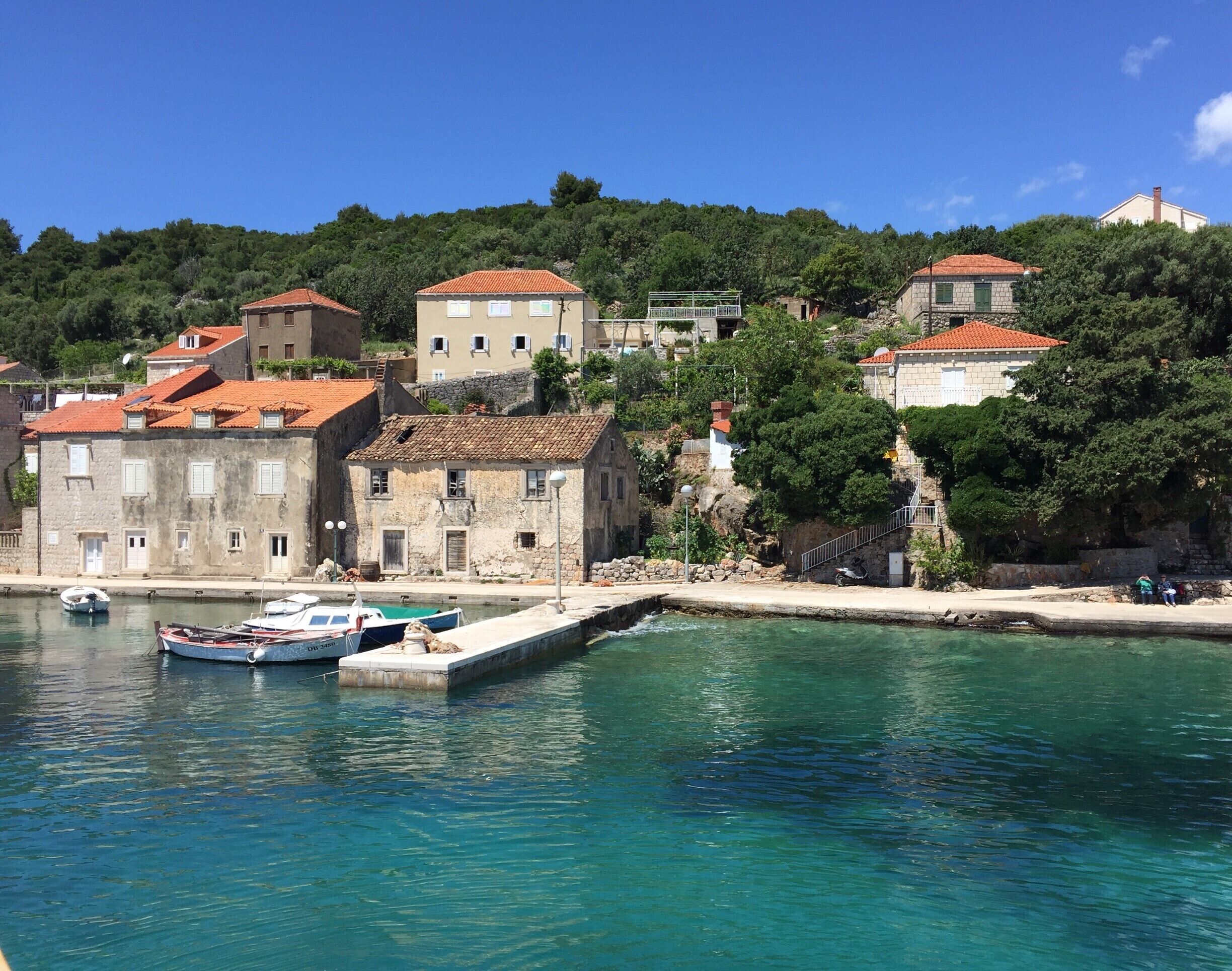 Fantastic little islands along the coast of Croatia that have little villages and old cloisters located on them. Croatia is fantastic to discover by boat. This island was very close to Dubrovnik. #EndlessSummer #Green