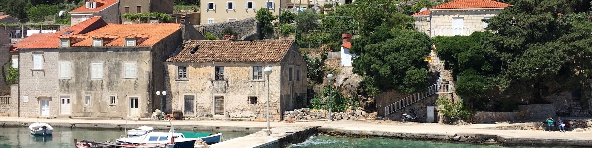 Fantastic little islands along the coast of Croatia that have little villages and old cloisters located on them. Croatia is fantastic to discover by boat. This island was very close to Dubrovnik. #EndlessSummer #Green