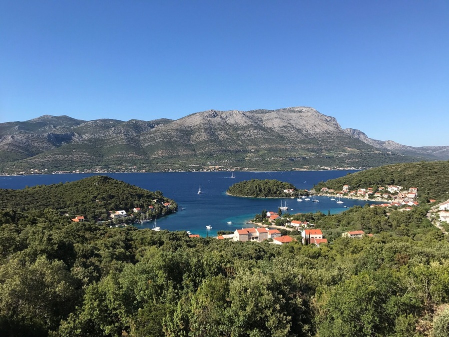 Touring Korcula to see the wineries. Wines are average but views above average.