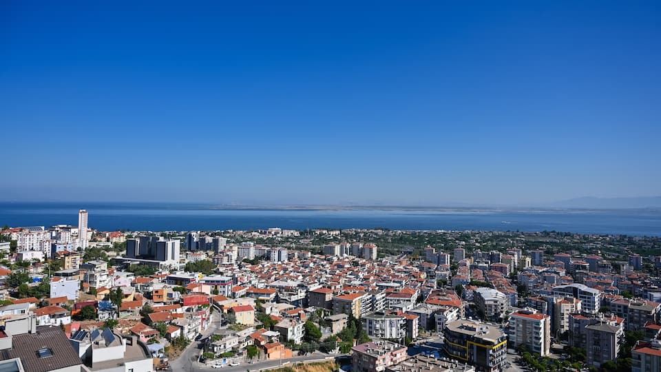 View of İzmir Gulf at morning