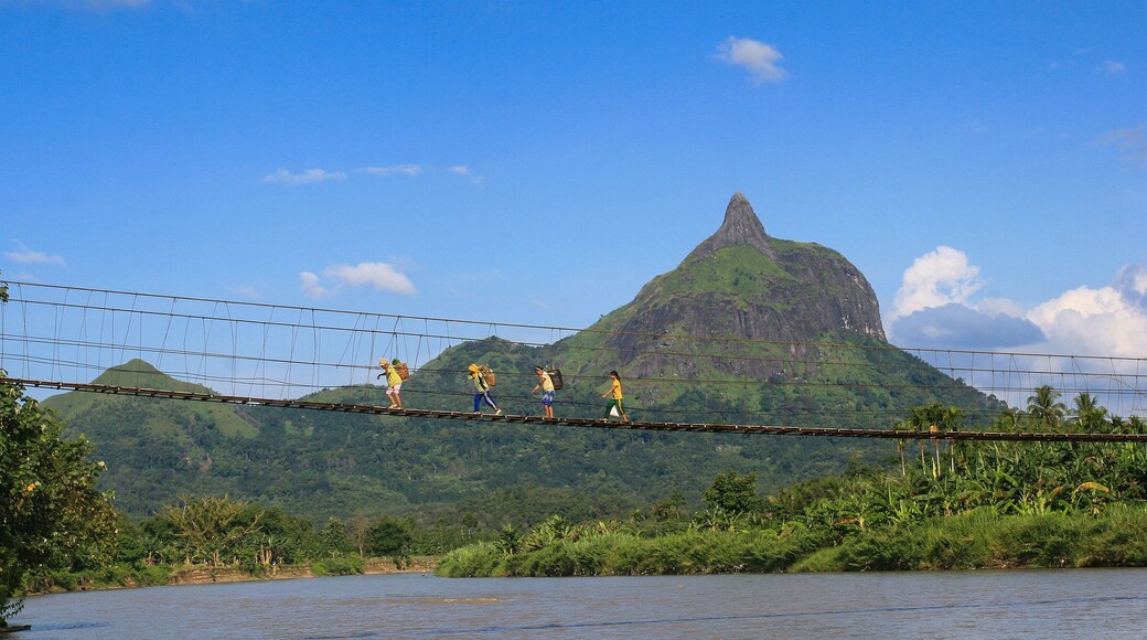 serelo hill, a hill shaped like a thumb that is an icon of Lahat district, South Sumatra, Indonesia