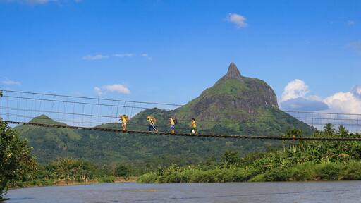 serelo hill, a hill shaped like a thumb that is an icon of Lahat district, South Sumatra, Indonesia