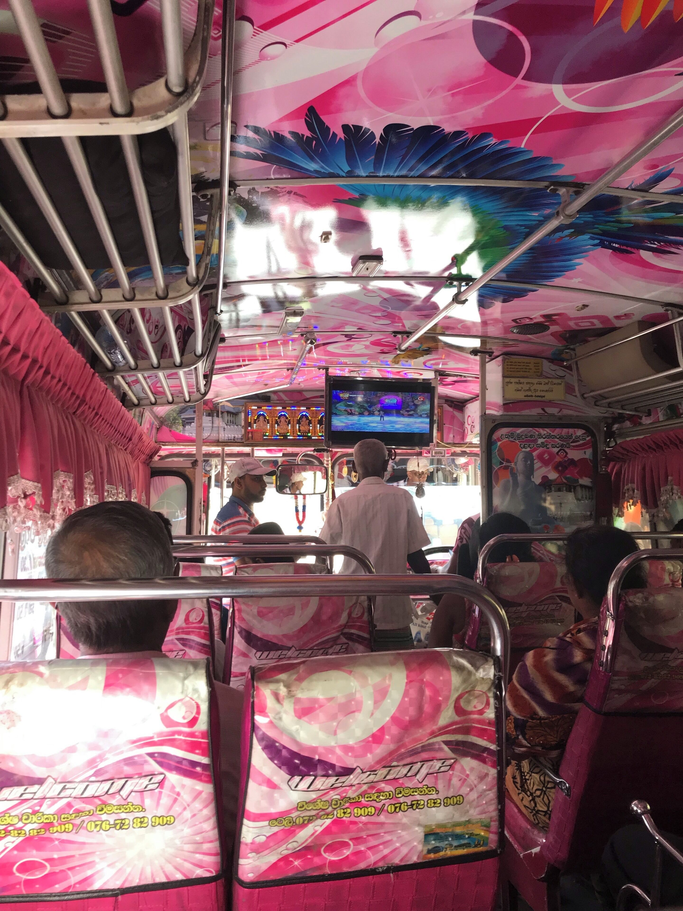 A ride on the local bus in Sri Lanka is an adventure in itself. Cheap and cheerful #OnTheRoad