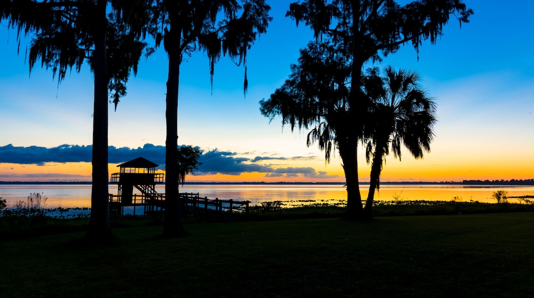 Before sunrise over Lake Pierce in Lake Wales Polk County Florida in the United States