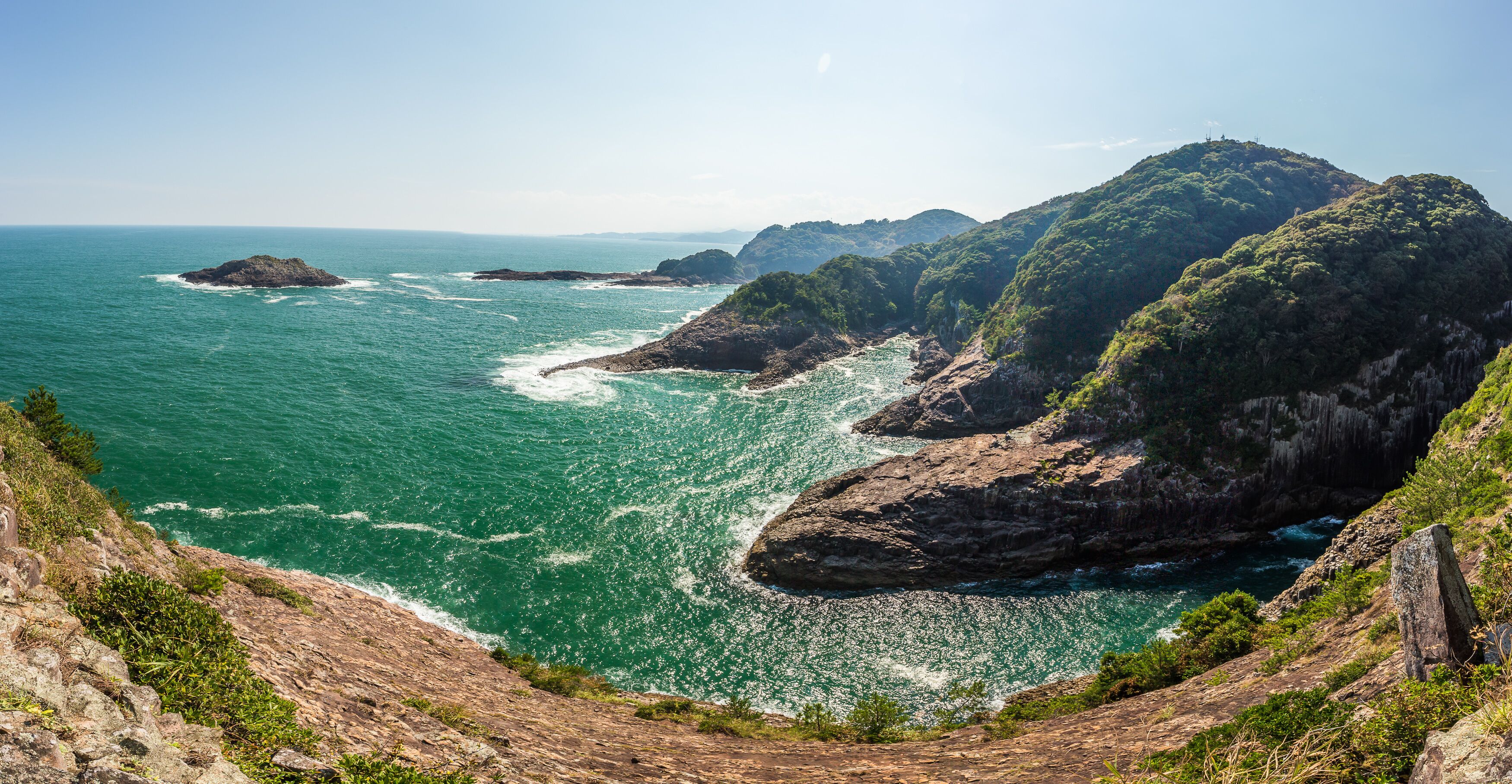 Beautiful coastline of Hyuga cape in Miyazaki, Kyushu.
