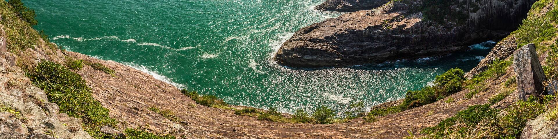 Beautiful coastline of Hyuga cape in Miyazaki, Kyushu.