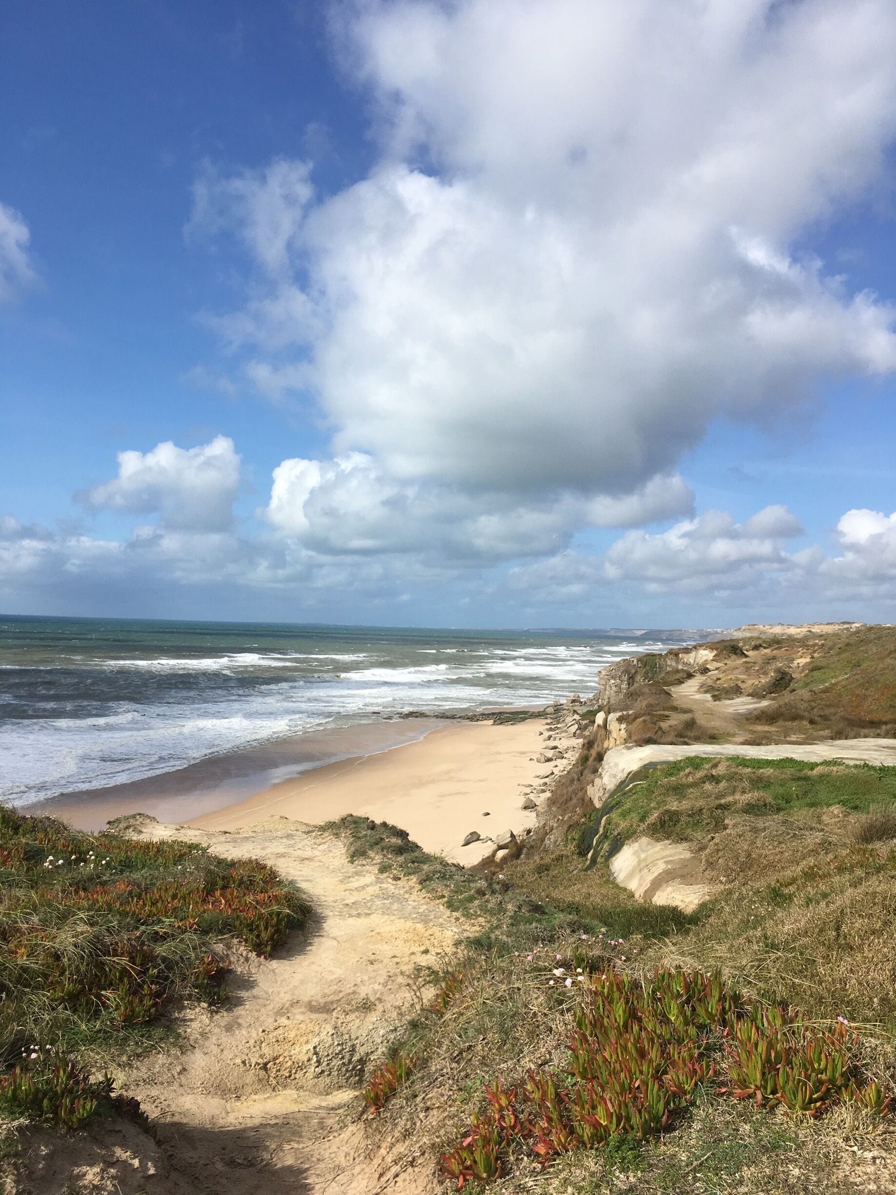 Windy and beautiful, where I grew up #iphoneSE #portugal #lifeatexpedia #beach