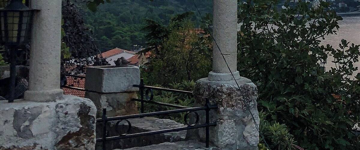 Sunrise over the Adriatic coast in Igrane.