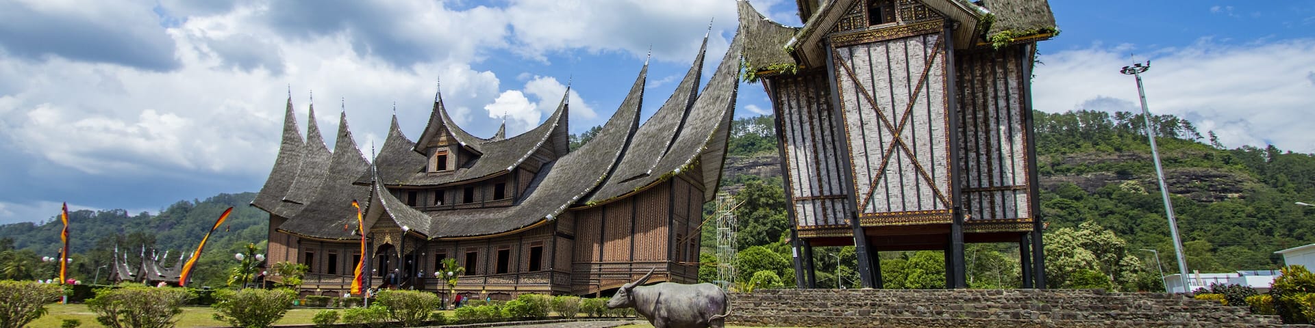 Istano Basa Pagaruyung (Palace)
Pagaruyung Palace (Minangkabau: Istano Basa Pagaruyuang) is the istana (royal palace) of the former Pagaruyung Kingdom, located in West Sumatera