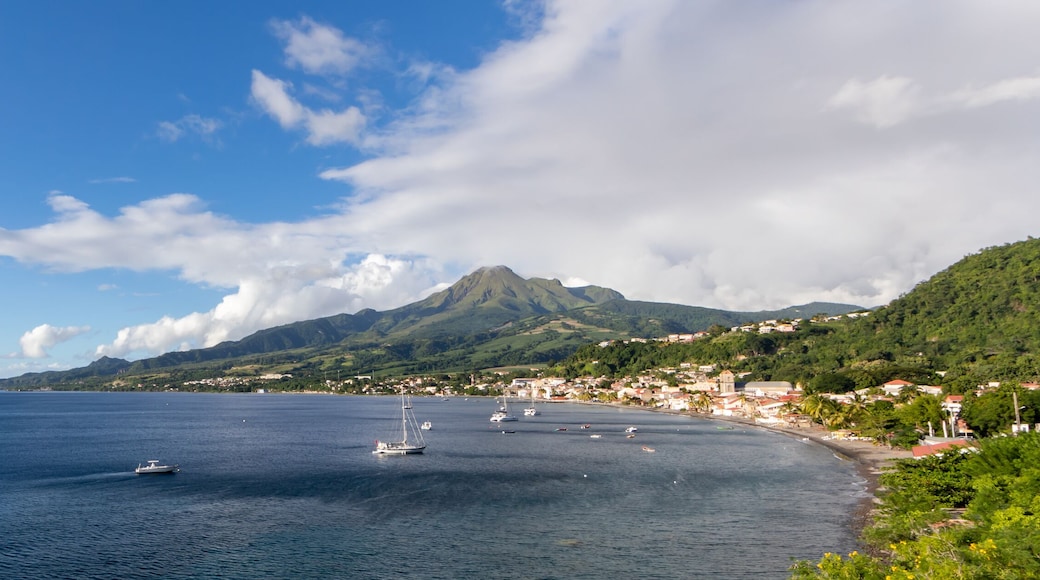 Saint-Pierre, Martinique, FWI - View to the city and the Mount Pelee