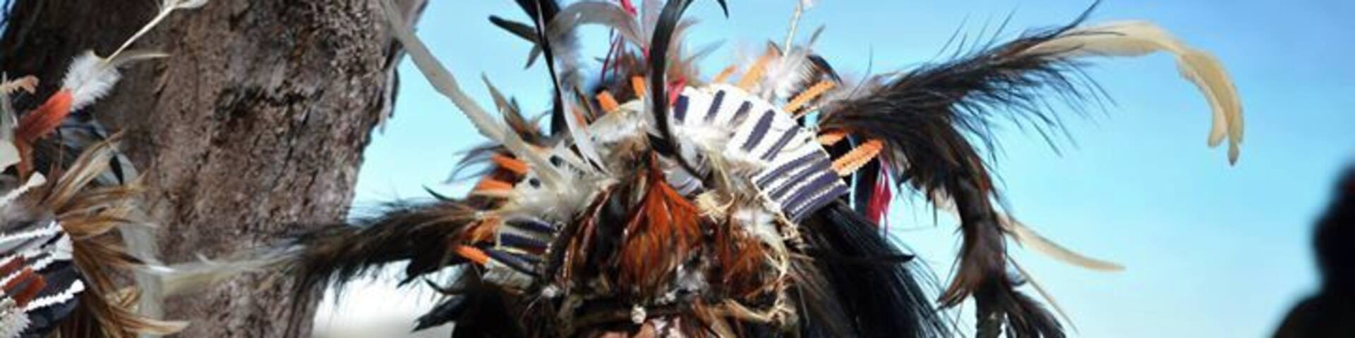 Local Tribal garb in Doini Island.