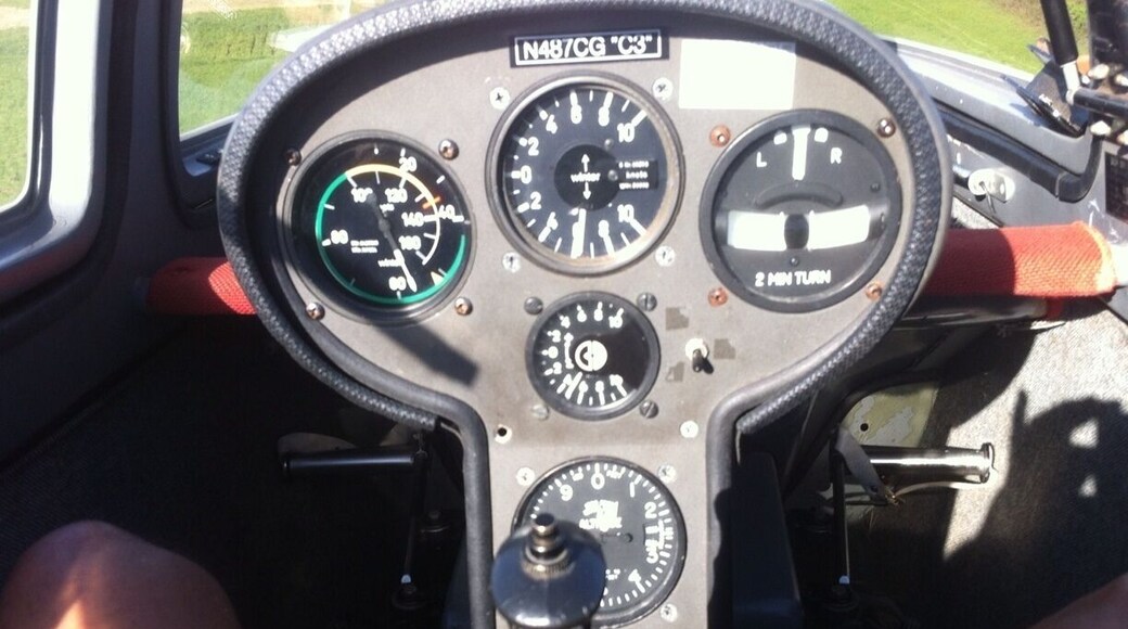 Soaring over Perkasie, PA. Cockpit of Grob- 103 from the Philadelphia Glider Council located in Hilltown, PA. PGC one of the oldest soaring clubs in the U.S.