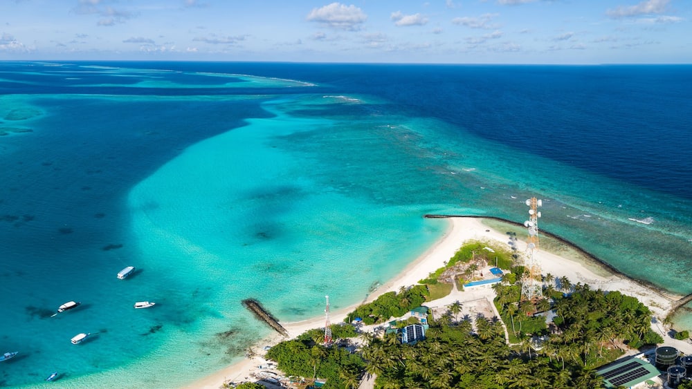 View of Fulidhoo island in the Maldives