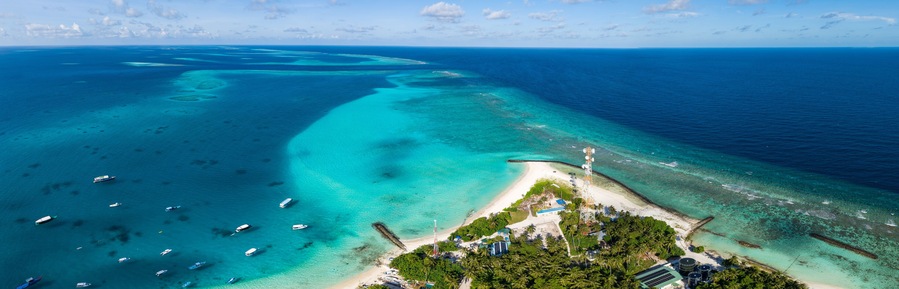 View of Fulidhoo island in the Maldives