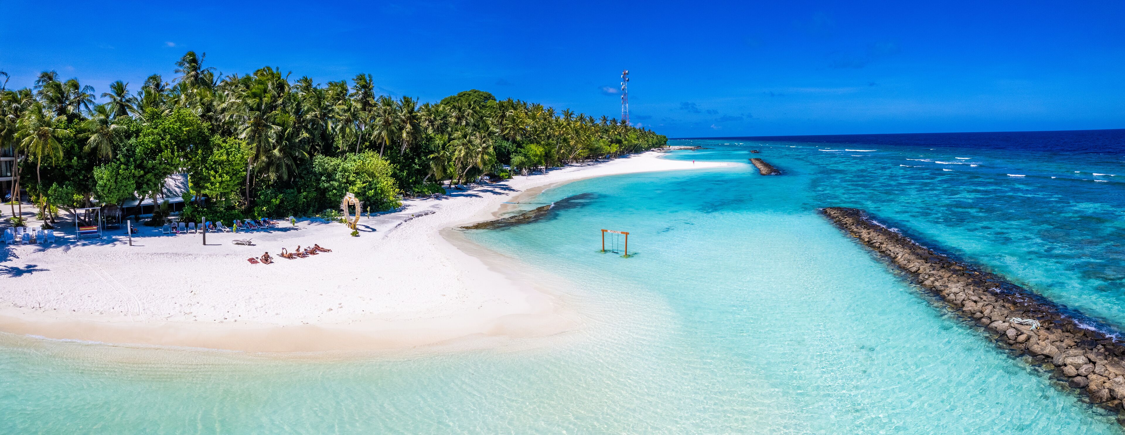 View of Fulidhoo island in the Maldives