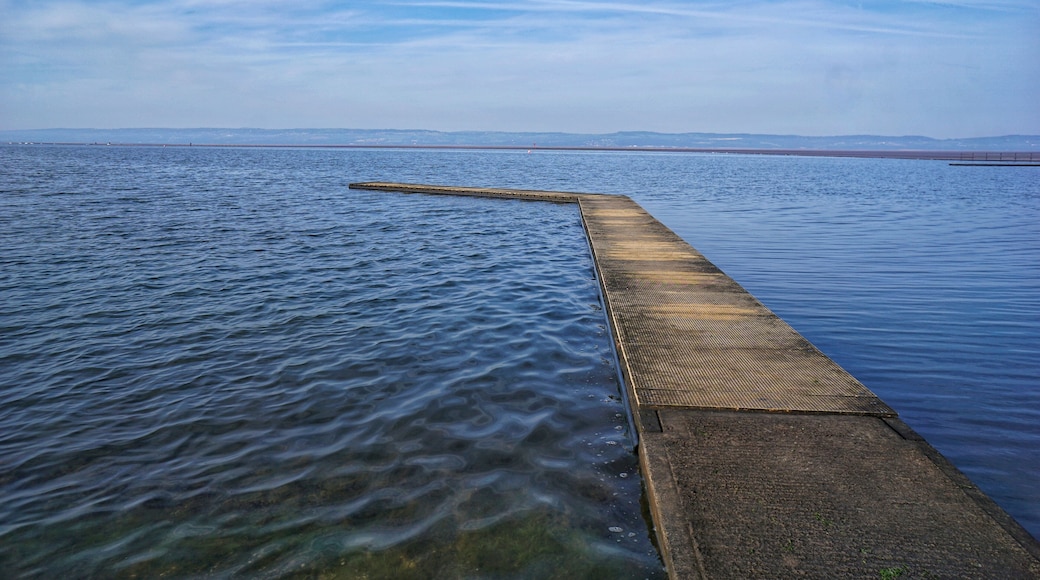 Early this morning image of Marine Lake, West Kirby, Wirral. It's a bit minimalist but it's a beautiful sky....