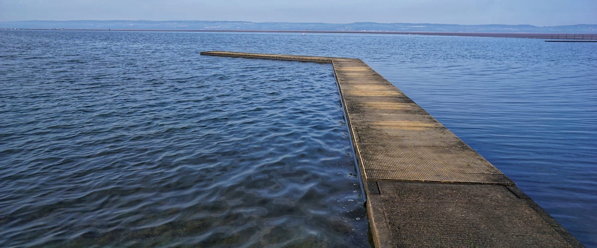Early this morning image of Marine Lake, West Kirby, Wirral. It's a bit minimalist but it's a beautiful sky....