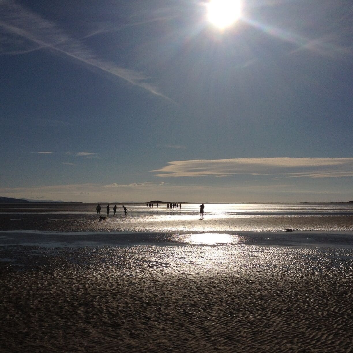 The walk out to Hilbre Island. Check the tide times though! 