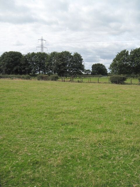 View of Footpath to Thornton-le-Moors Taken from the B road. I wouldn't recommend heading down the footpath as the gate on the Thornton side was locked and it comes out in somebodies back-garden.