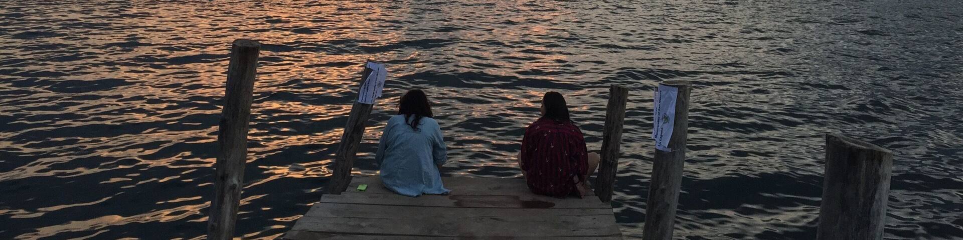 Sunset from San Marcos. It's not only sunsets and the view of the lake that should bring you there. The whole town has a wonderfully chilled vibe.