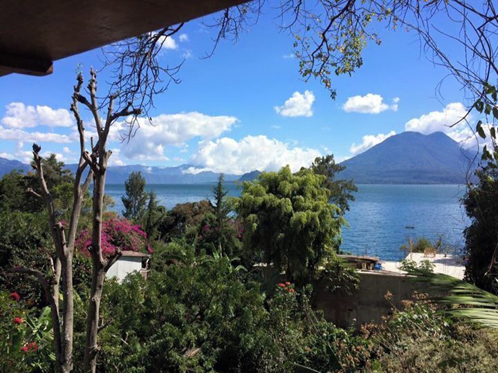 Volcano view from our terrasse at Lush -Aaculaax Hotel